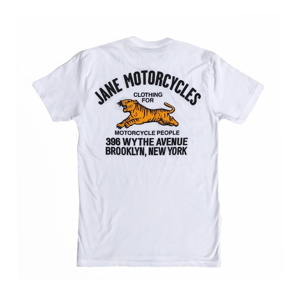 제인모터싸이클 멀베리 스트릿 숏 슬리브 티셔츠 화이트 제인모터싸이클 필립상회